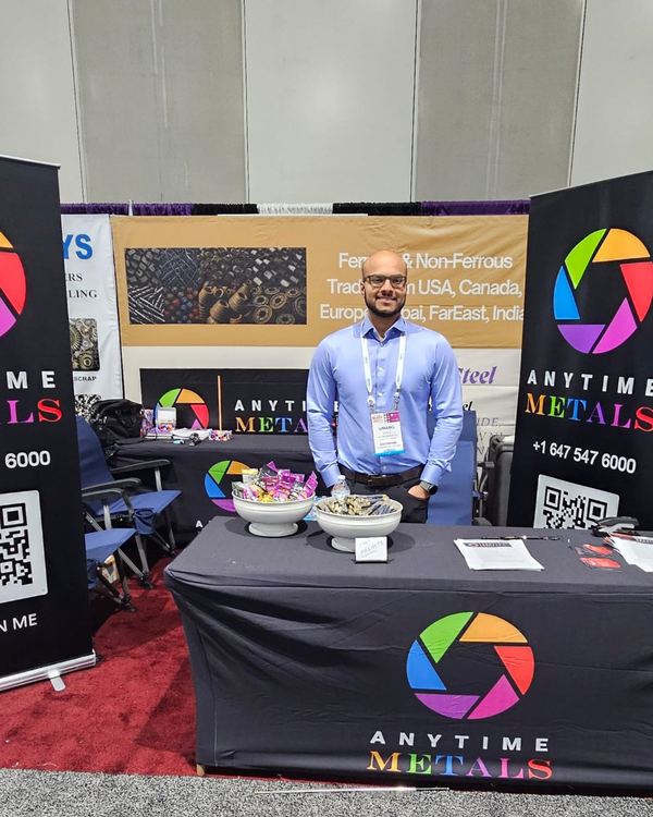 Anytime Metals stand at ReMA 2025, San Diego, USA